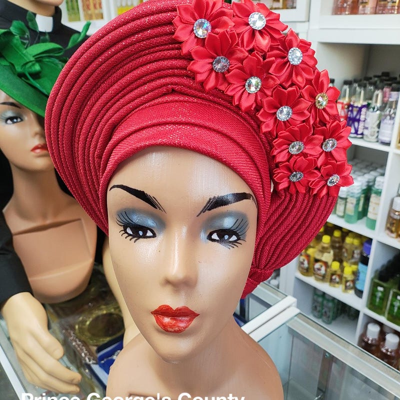 African Traditional Pre-tied Head Turban