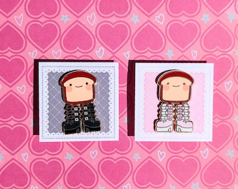 Bread with Boots Enamel Pin 2"
