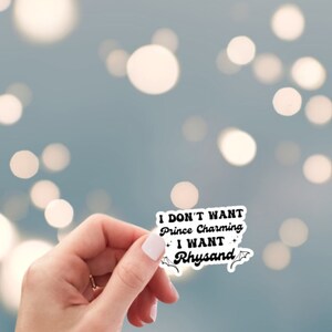 Rhysand Prince Charming sticker, 3 sizes to choose from, bookish sticker, Kindle sticker, laptop sticker, water bottle sticker