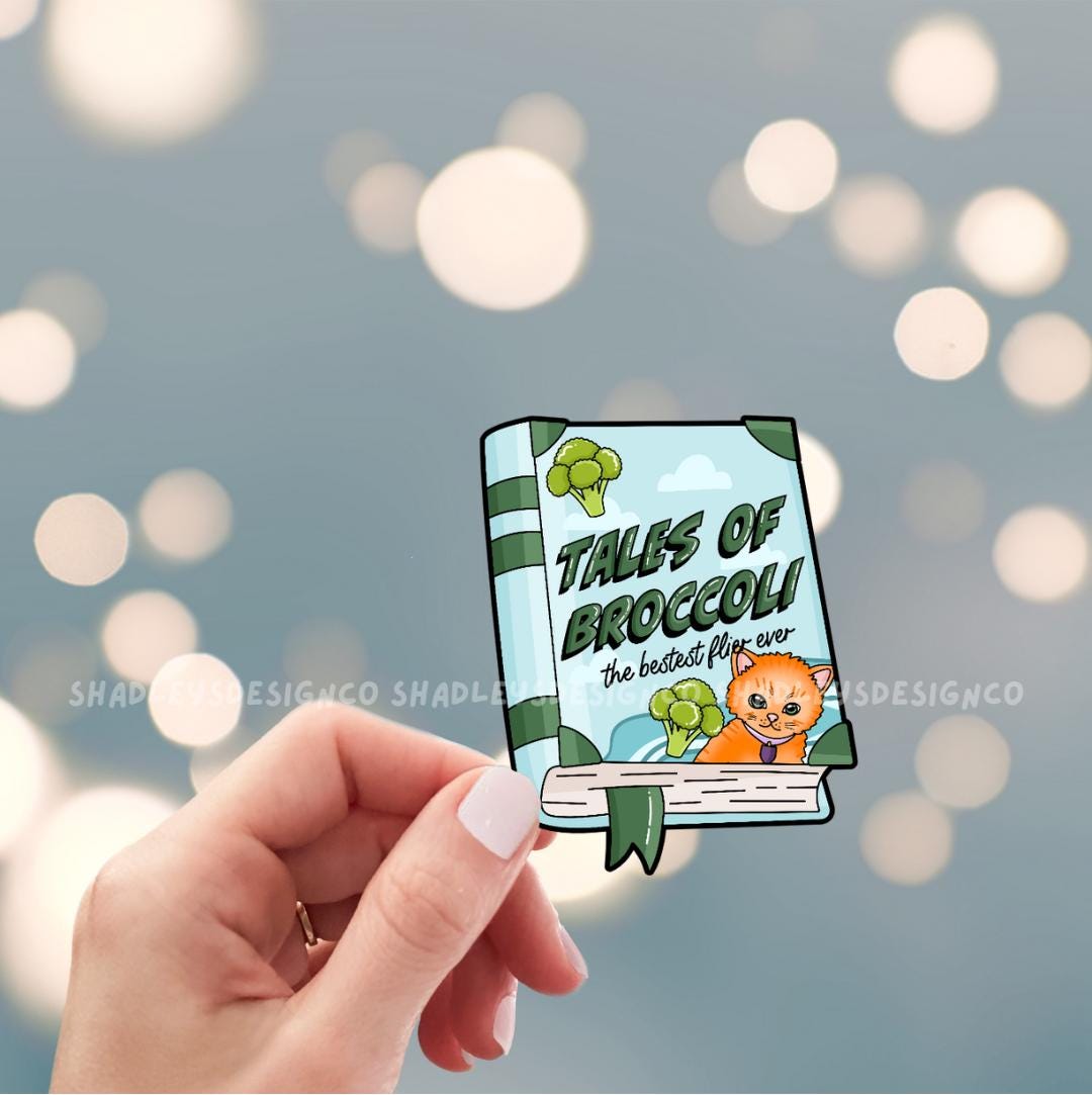 Tales of Broccoli Book Sticker, 3 Sizes to Choose From, Bookish Sticker ...