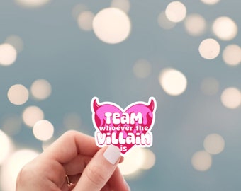 Team Villain Vinyl Sticker - Bookish Laptop Decal
