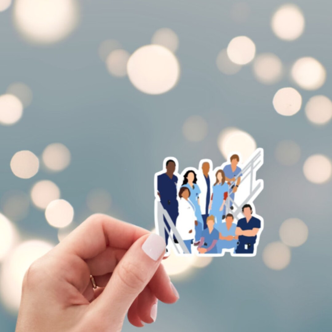 OG Greys Anatomy Characters Sticker, 3 Sizes to Choose From, Bookish ...