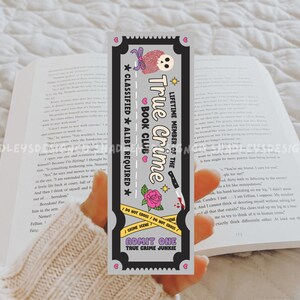 True Crime Book Club bookmark, book lover, book lover gift, reader, booktok, cute bookmark, smut, romance, fantasy, romantasy
