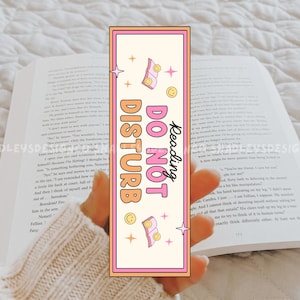 Reading Do Not Disturb bookmark, book lover, book lover gift, reader, booktok, cute bookmark, smut, romance, fantasy, romantasy