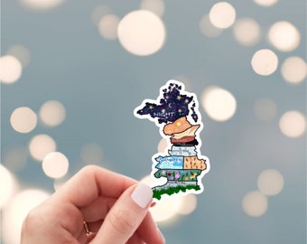 Prythian Map sticker, 3 sizes to choose from, bookish sticker, Kindle sticker, laptop sticker, water bottle sticker