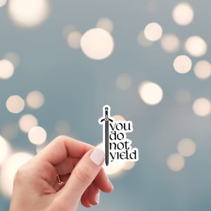 You do not yield sticker, 3 sizes to choose from, bookish sticker, Kindle sticker, laptop sticker, water bottle sticker
