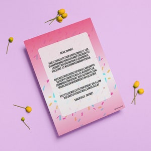 Cartão de Parabéns Rosa