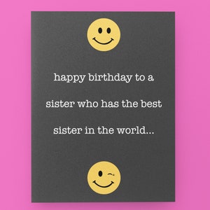 Feliz cumpleaños para la hermana (gracioso)