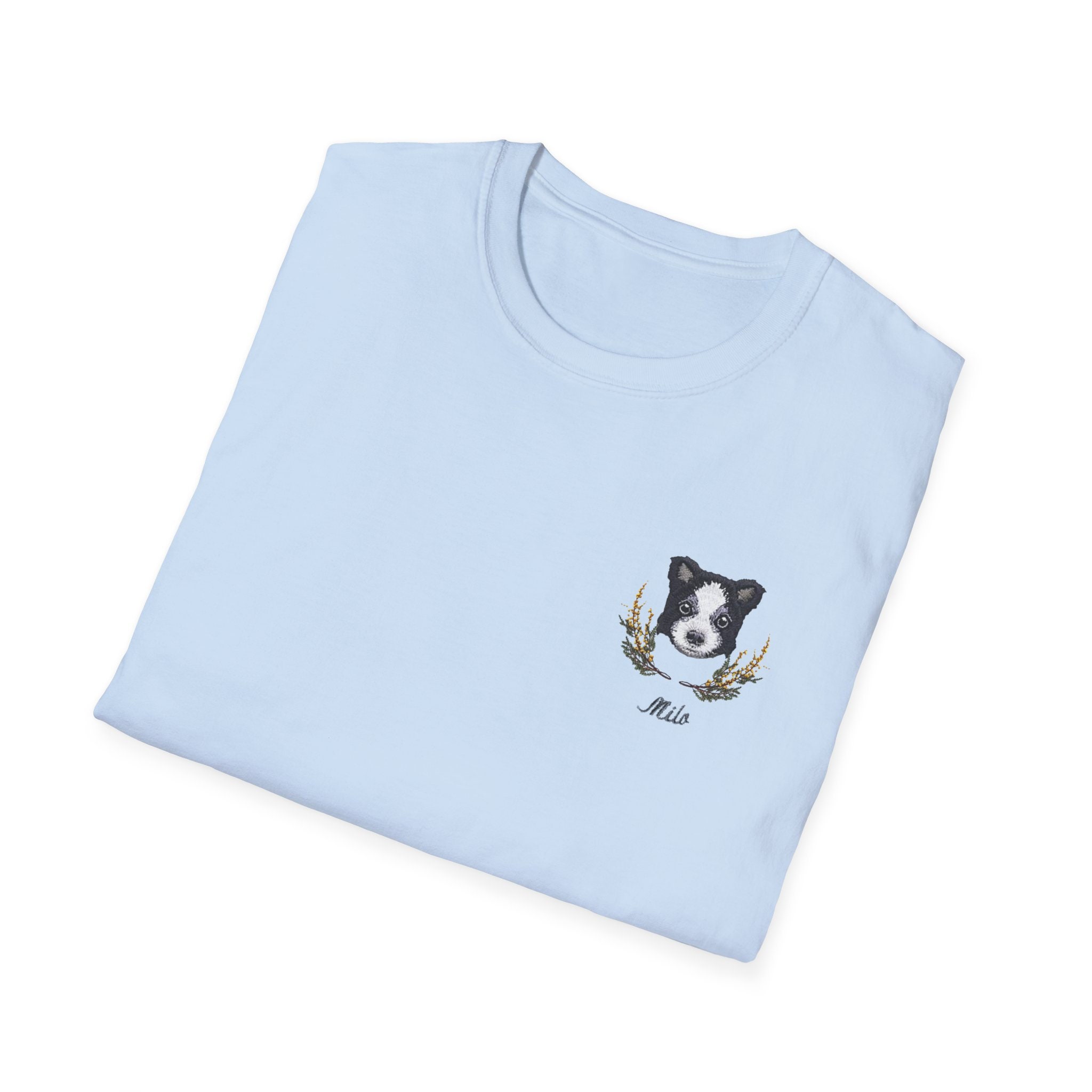 Custom Pet Shirts Embroidered Pet Photo + Name Custom