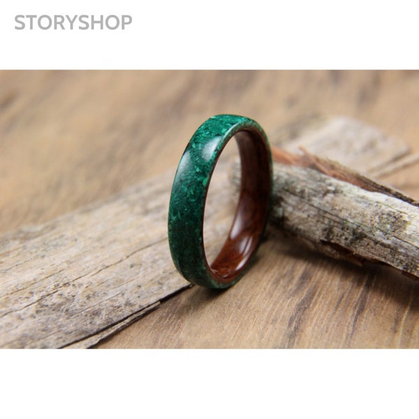 Imported African wood and quartz stone rings/Handmade/Customized/Wooden rings from Adult Rings/Stone wood rings/Handmade rings