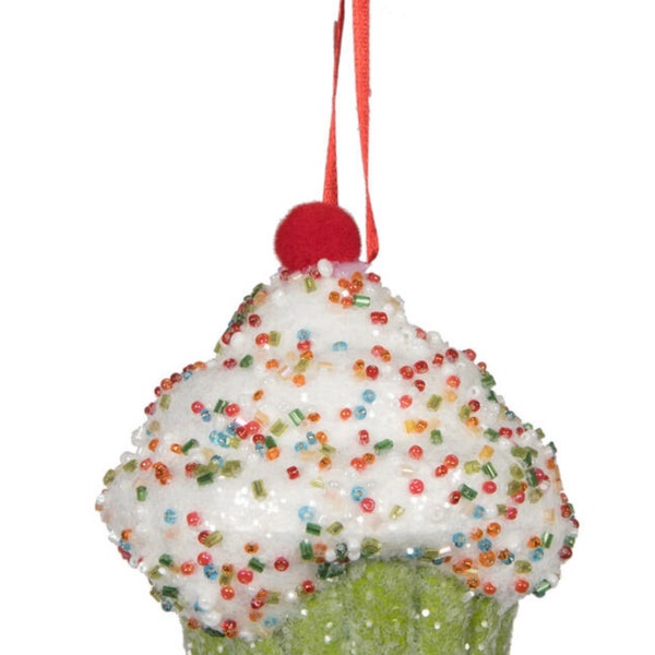 Lime green  cupcake ornament 4.5", Sweets wreath embellishment, Candy land decor, MC224973