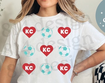 KC Women's Soccer Hearts PNG, Kansas City Soccer, Current jpg, Soccer City, KC Baby, sublimation, dtf