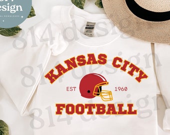 Kansas City Football Varsity Vintage PNG, Kelce jpg, KC Retro 1960 jpeg, Red Kingdom Game Day Gear at Arrowhead, For sublimation, dtf