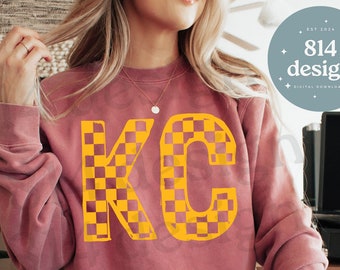 KC Checkered Print PNG, Kansas City Football Checker, Kelce jpg, Red Kingdom Game Day Gear in Vegas, World Championship, For sublimation dtf