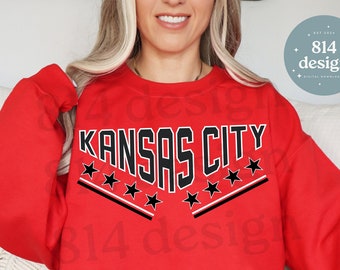 Kansas City Football Varsity Vintage PNG, Kelce jpg, KC Retro Stars jpeg, Red Kingdom Game Day Gear at Arrowhead, For sublimation, dtf