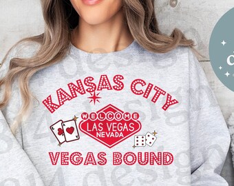 Kansas City Vegas Bound 2024, LVIII png, KC Football World Championship, Kelce jpg, KC Retro jpeg, Red Kingdom Game Day, sublimation, dtf