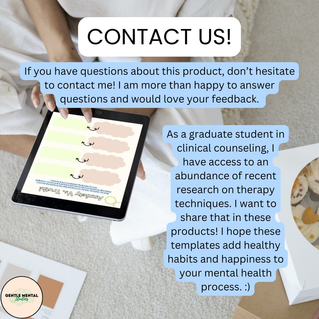 Anxiety Relief Journal Canva Template | Mental Health Tracker (digital ...