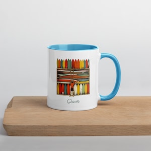 Coffee Mug for Surfer Surfboard Collection Surfboard Coffee Cup for Surfboard Collector Ocean Lover Surfboard Quiver for Beach House
