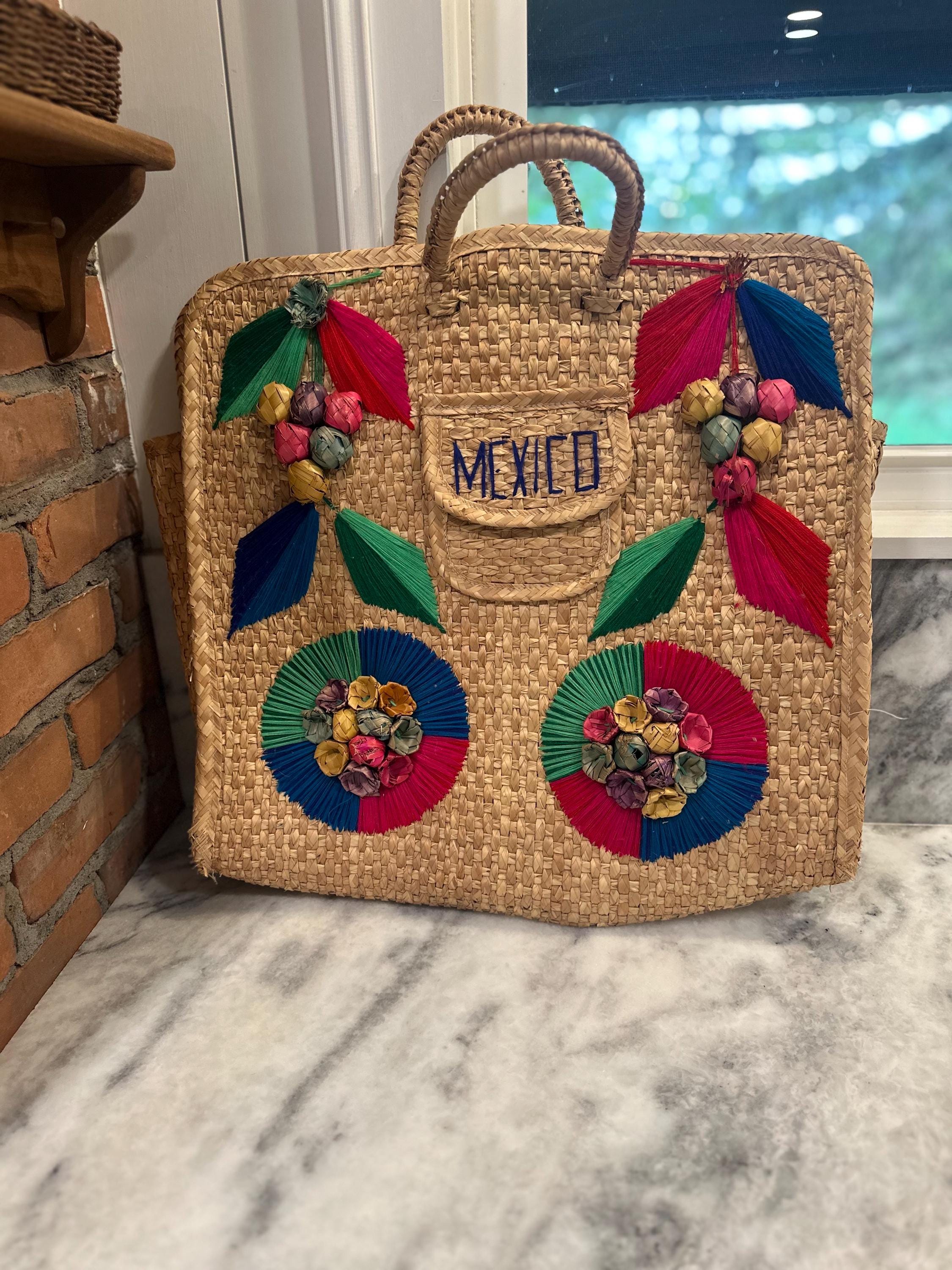 Vintage Mexico Straw Bag