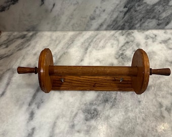 Oak Paper Towel Holder - Vintage