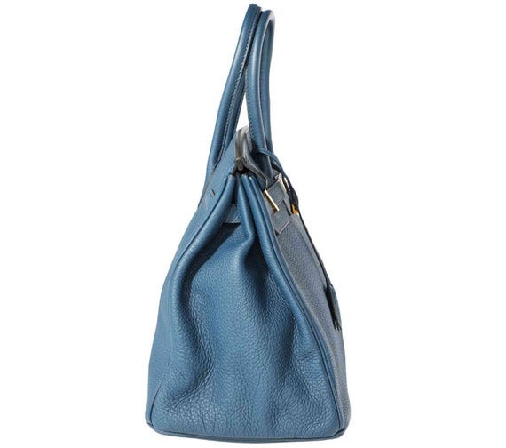 Birkin Leather Handbag Epsom Blue - image 4