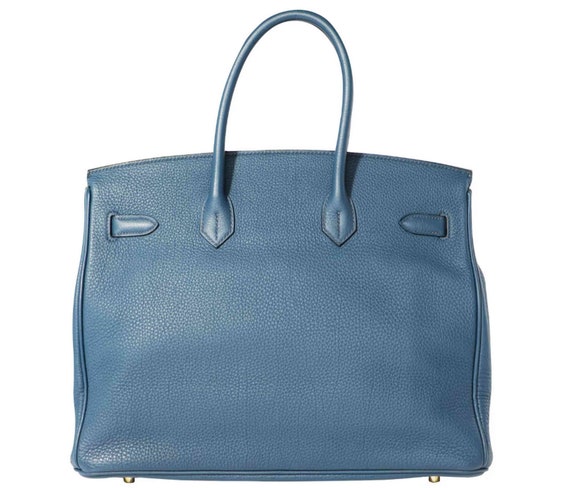 Birkin Leather Handbag Epsom Blue - image 3