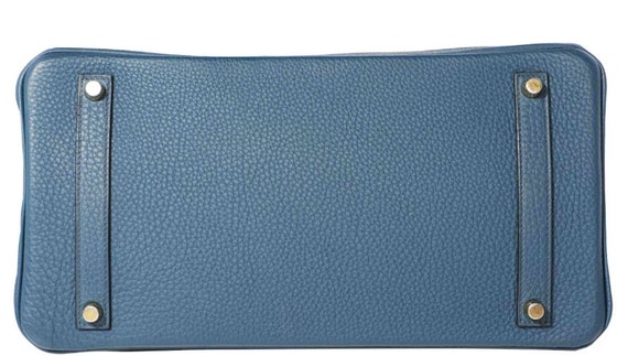Birkin Leather Handbag Epsom Blue - image 5