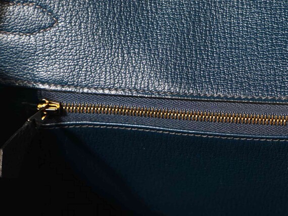 Birkin Leather Handbag Epsom Blue - image 6