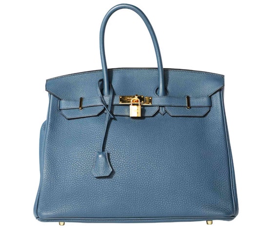 Birkin Leather Handbag Epsom Blue - image 1