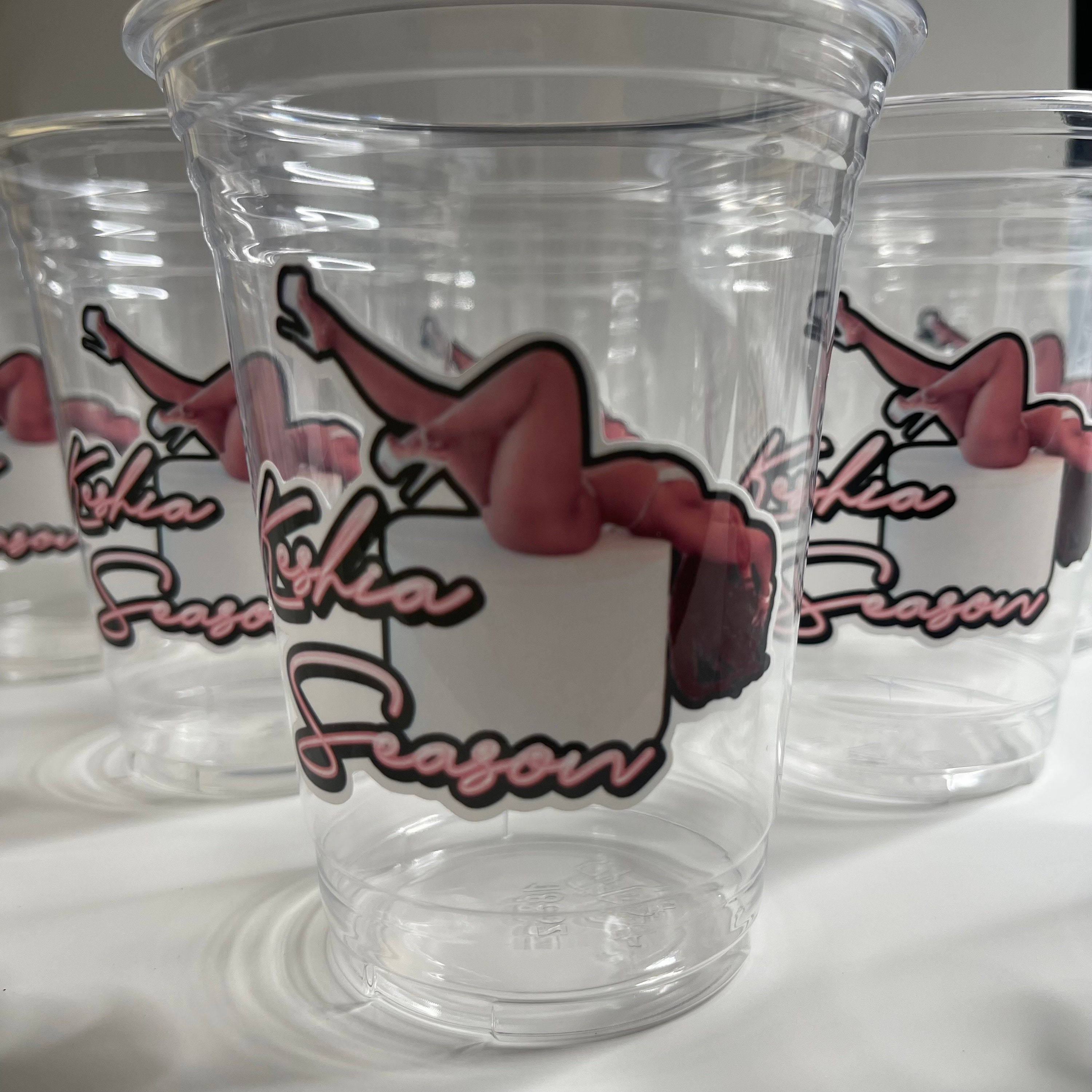Custom Cups Plastic Cups Custom Clear Cups Party Favors Birthday Party ...