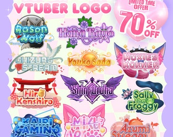 Custom Vtuber Logo | Vtuber, Custom Cute Vtuber Logo Commission | Cute Kawaii Logo, Streaming Logo | PNGTuber Logo, GIFTuber | for Twitch