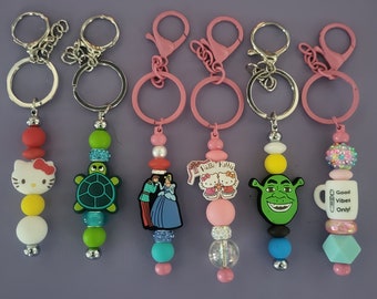 Beaded Bar Keychain