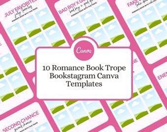 10 modelos de posts para Instagram no Canva com clichês de romance | Ideias de conteúdo editáveis para o Instagram | De inimigos a amantes, namoro falso, segunda chance e muito mais