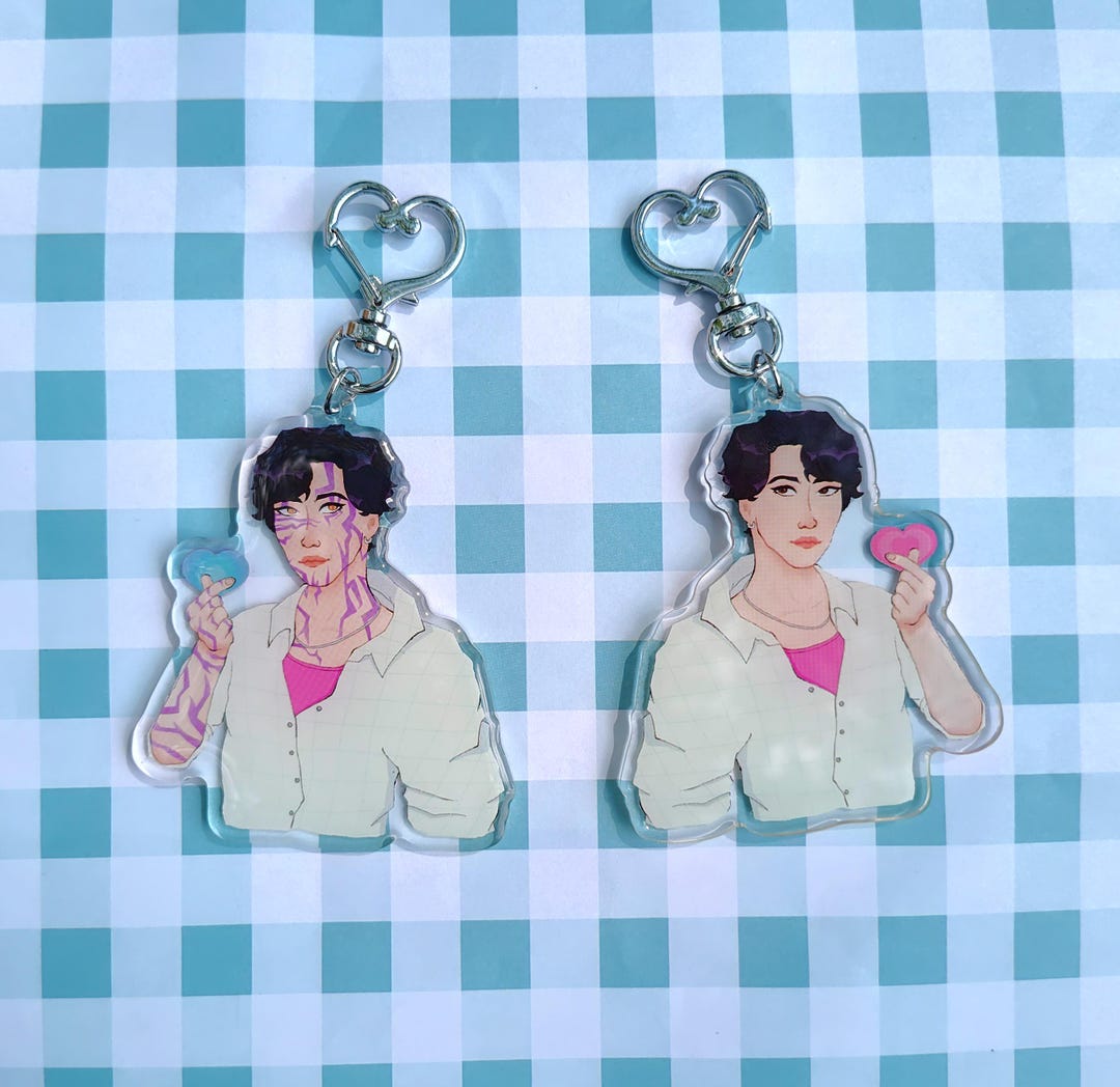 Jinu Keychains Heart & Soul Kpop Jinu Inspired Acrylic Keychain Charm KPDH - Etsy