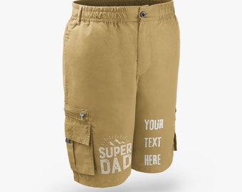 Personalisierte Cargo Shorts, Vatertagsgeschenk, Papa Geburtstagsgeschenke, Geschenk für ihn / Geschenk für Männer / Geschenk für Ehemann Vater zu sein / Vatertagsgeschenk