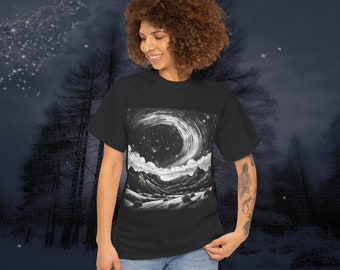 Milky Way Galaxy T-Shirt, Astronomy Gifts for Men or Women, Hubble Telescope Tshirt, Galaxy Planet Print, Mens Graphic Tee