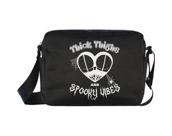 Thick Thighs Spooky Vibes - Witchy Humor, Gothic Funny - Classic Cross-body Nylon Bags Messenger Bag