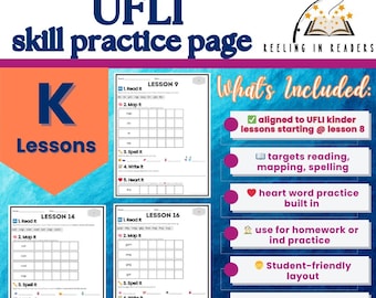 UFLI-Inspired Phonics Practice Page | Science of Reading | Kindergarten