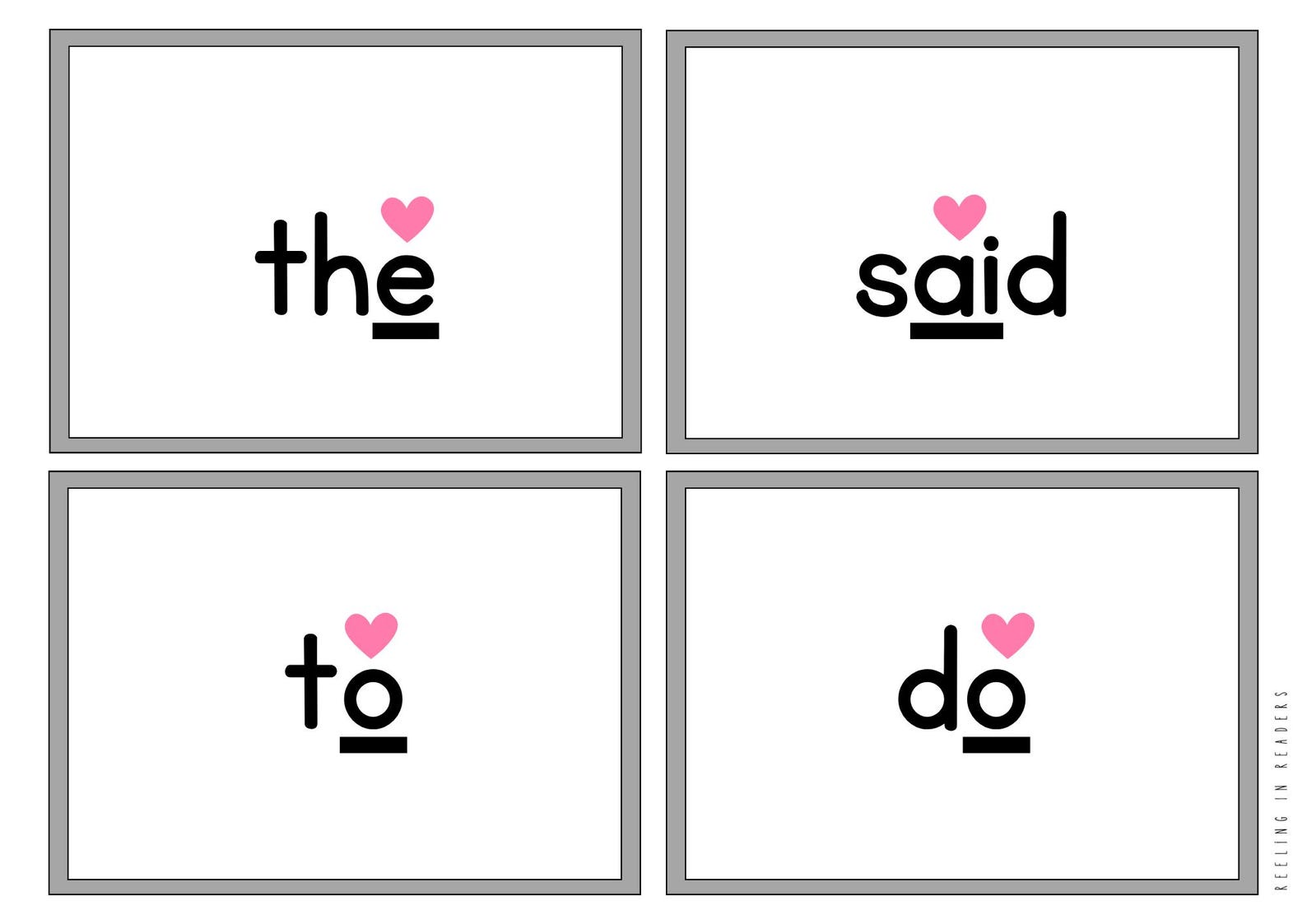 UFLI Inspired Heart Word Flash Cards | Printable - Etsy