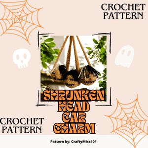 Shrunken Head Car Charm Crochet Pattern