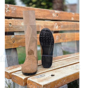 Botas alemanas M1866 hechas a mano, botas militares prusianas con clavos, botas altas de cuero rugoso, botas para recreación histórica y cosplay.