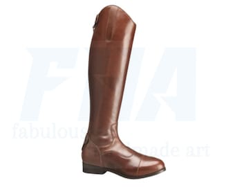 Men's Handmade Leather Equestrian Riding Boots, Over Knee