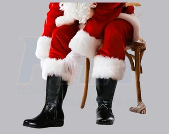 Personalized Santa Claus Fur Boots | Custom Christmas Boots