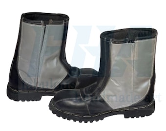 Handmade Leather Mandalorian Boots, Star Wars Cosplay Shoes