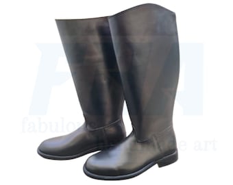 Handmade Black Leather Long Boots, Riding Boots Men, Equestrian Riding Boots, Handmade Boots For Men, Leather Long Boots, Tall Riding Boots