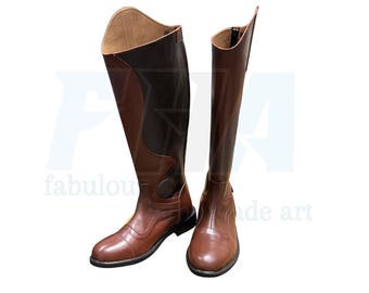 Riding Boots, Equestrian Boots, Men Real Leather Riding Over Knee Boots Shoes, Horse Riding Boots, Brown Leather Boots, Long Leather Boots