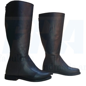 Reitstiefel, Reiterstiefel, Herren Echtleder Reiten Overknee Stiefel Schuhe, Reitstiefel, Schwarze Lederstiefel, Lange Lederstiefel