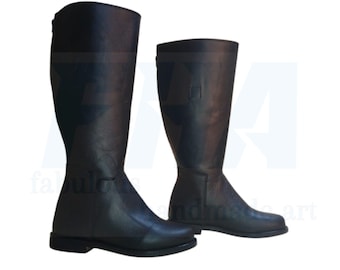 Riding Boots, Equestrian Boots, Men Real Leather Riding Over Knee Boots Shoes, Horse Riding Boots, Black Leather Boots, Long Leather Boots