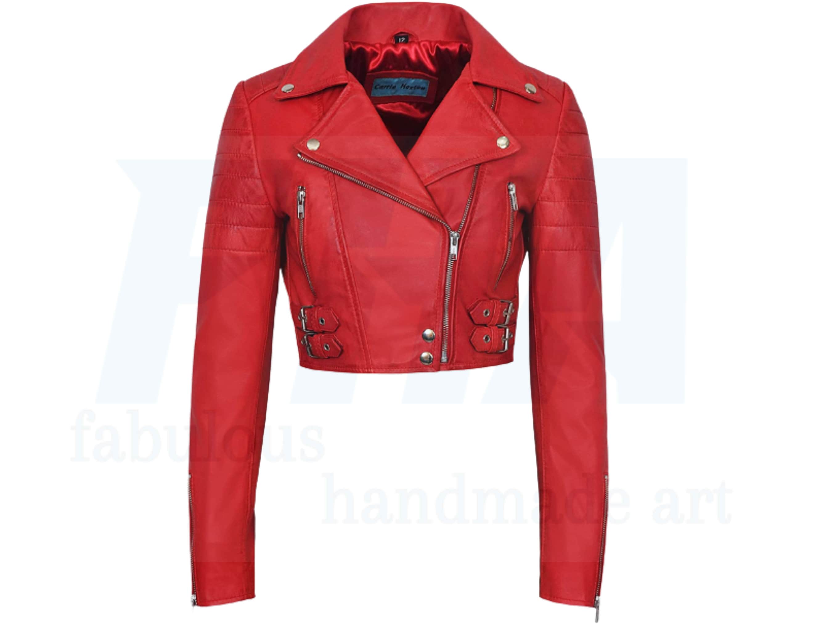 vintage lether cropped studs down jacket（12 Fall Leather Jacket 