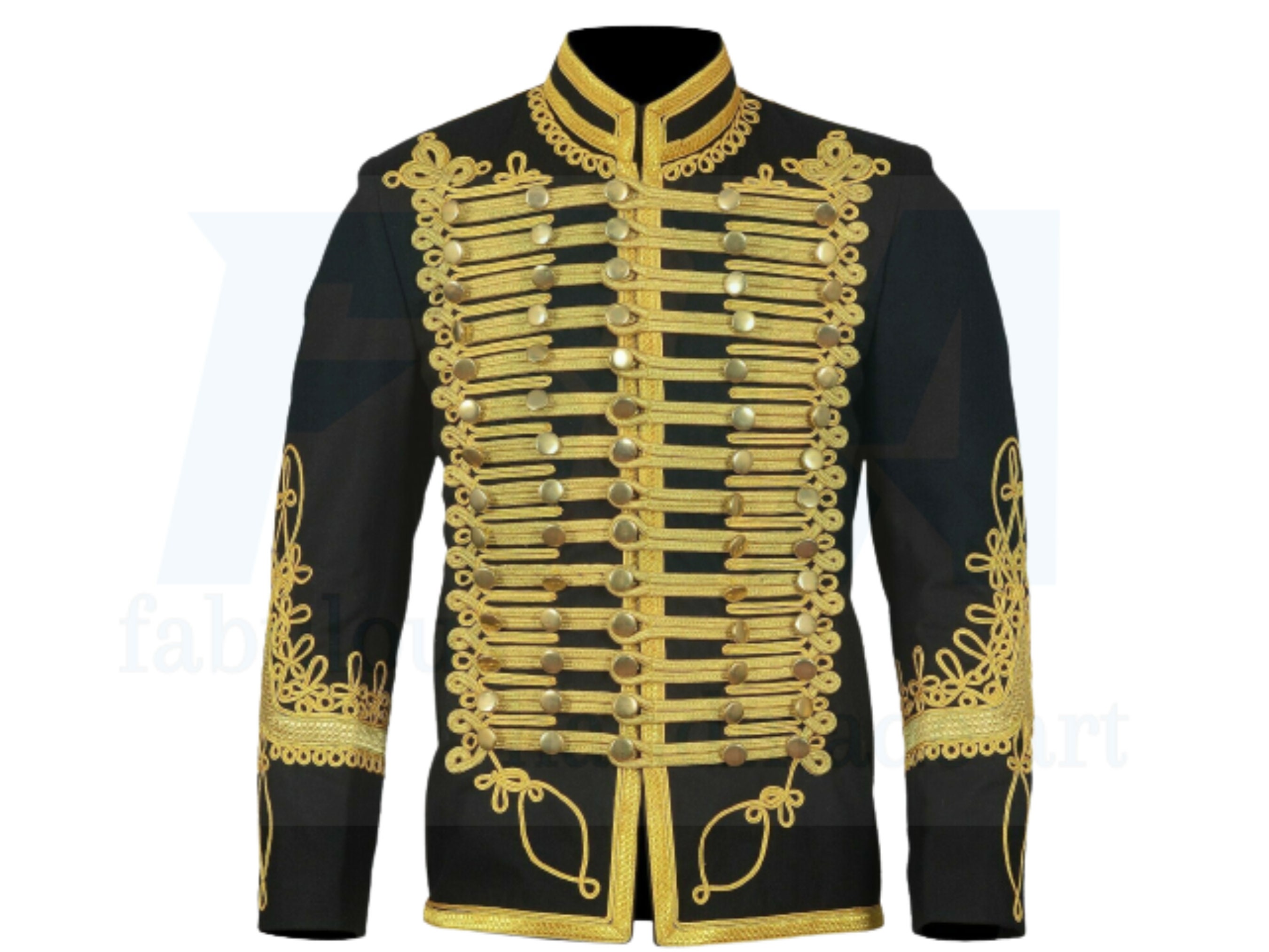 Men's Napoleonic Hussar Jacket Black, Men's Drummer Hussar jackets, Tunic Jacket Pelisse Hendrix Pipe Band Jacket, Hussar Dolman Jackets Men